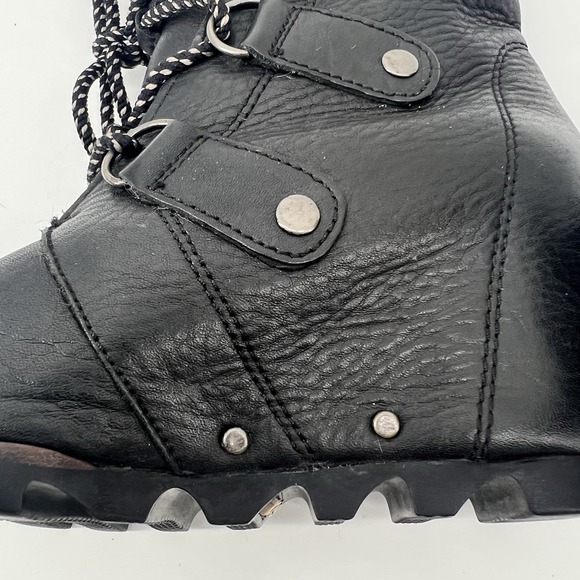 Womens Sorel NL2703 Joan of Arctic Wedge Mid Shearling Lace Up Boots Size 5 Moto - Picture 9 of 11